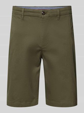 Tommy Hilfiger Regular Fit Shorts mit Strukturmuster Modell HARLEM in Khaki, Gr&ouml;&szlig;e 30