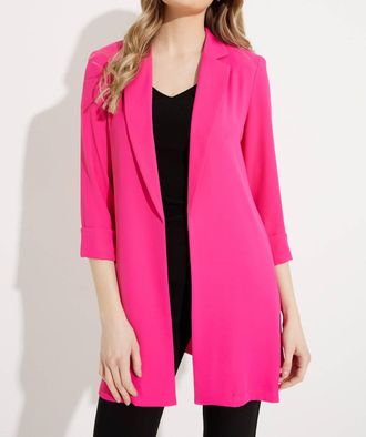 Joseph Ribkoff Oversized Longline Blazer In Dazzle Pink