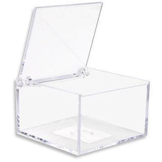 Trade Shop Trade Shop - 12 Scatoline Scatole Cubo Plexiglass 6x4cm Trasparente Porta Confetti Bomboniera