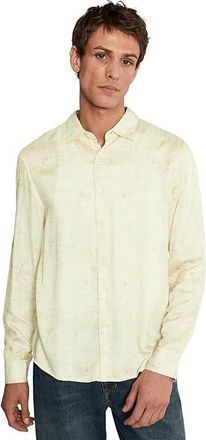 John Varvatos Luca Shirt Mens Clothing Ivory : 2XL, Modal