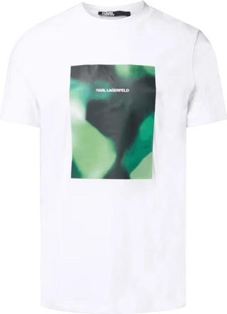 Karl Lagerfeld Fotografisch T-shirt - Heren - T-shirts - Wit - M - Katoen - Tops