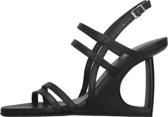 Vic Mati&eacute; Met Hak - Dames - Sandalen met hakken - Zwart - 40 EU - Leer - Schoenen