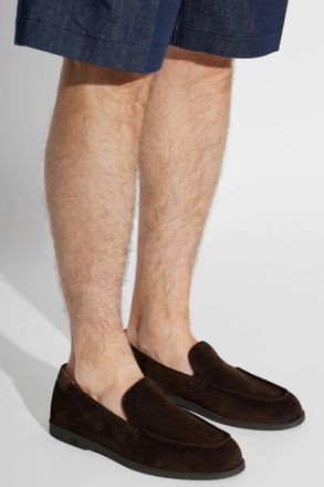 Emporio Armani Suede loafers Shoes, Mens, Brown