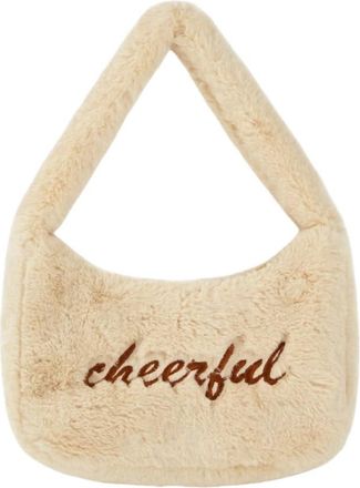 Generic Autumn and winter handheld faux plush bag cute womens crossbody bag(khaki,25 * 6 * 16cm)