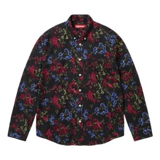 SUPREME SS26 Floral Flannel Shirt Black SUP-SS26-292-BLK