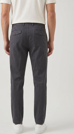Brunello Cucinelli Pleated Cotton Trousers - Gray