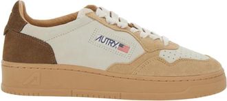 Autry Medalist Low Sneaker - Dames - Sneakers - Beige - 37 EU - Katoen - Schoenen