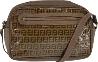 Fendi Pre-owned Canvas Cross Body Tas - Dames - Vintage Schoudertas - Beige - ONE Size - Vintage