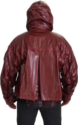 Dolce & Gabbana Mens Bordeaux Cotton Hooded Full Zip Jacket Clothing