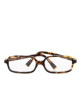 Miu Miu Eyewear Bril met rechthoekig montuur - Bruin