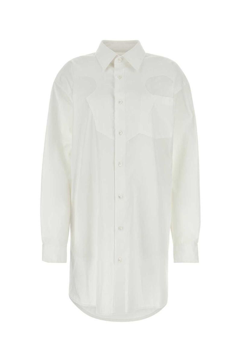 ワンピース MAISON MARGIELA Woman Dress White S51DT0014S43001 100 White Cotton shirt dress in white - MM 6 Maison Margiela | Mytheresa