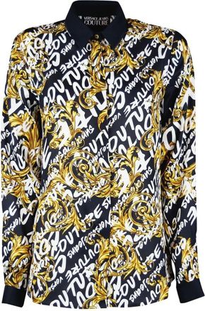 Versace Jeans Couture Zwarte Overhemden voor Mannen - Dames - Overhemden - Veelkleurig - 2XS - Overhemden