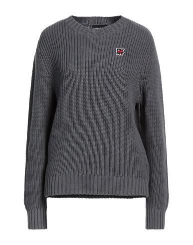 Pull DKNY Col V En Laine - Taille M/L - Gris - Occasion Très Bon état