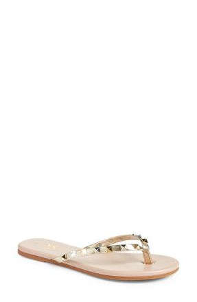 Yosi Samra Rivington Flip Flop in Beige Studs at Nordstrom, Size 10