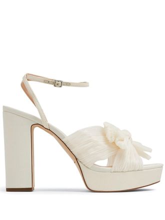 Loeffler Randall Natalia geplooide sandalen - Wit