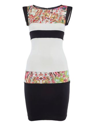 Cavalli floral-print sleeveless dress - Black
