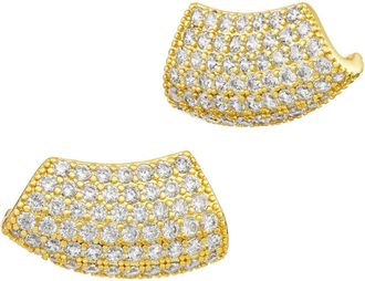 Savvy Cie Jewels PAVE MODERN EAR CLIMBER WITH WHITE CZ