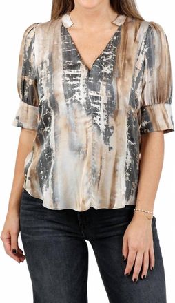 Lola & Sophie Venetian Blouse In Charcoal
