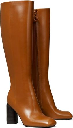 Tory Burch Twisted Heel Leather High Boot