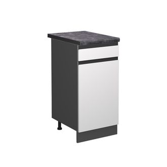 Vicco Mueble Bajo De Cocina R-line, Blanco, 40 Cm, Et Antracita