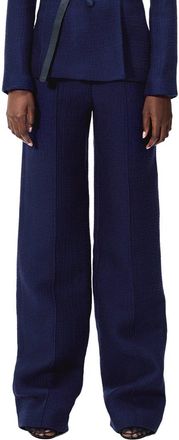 Adam Lippes Full Leg Wool & Silk-Blend Trouser