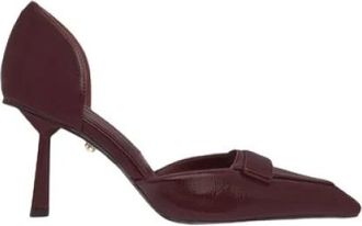 Twentyfourhaitch D&eacute;collet&eacute; con cinturino alla caviglia e strass 90mm - - Shoes - Donna - Rosso - 38 EU
