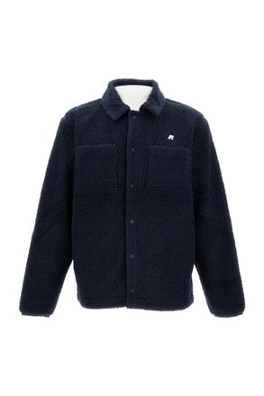 K-Way Blue Sherpa Polar Reversible Fleece Overshirt