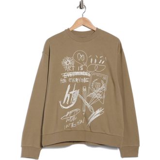 Honor The Gift Quick Sketch Crewneck Sweatshirt in Taupe at Nordstrom Rack, Size Xx-Large