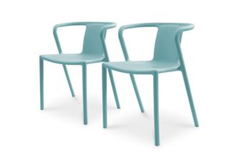 DCB Garden Lote de 2 sillones de jard&iacute;n de polipropileno