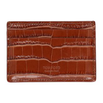 Tom Ford Wallets & Cardholders, male, Brown, Size: ONE SIZE Exotic Line Classic Card Holder