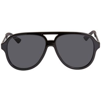 Gucci Grey Pilot Mens Sunglasses GG0688S 001 59