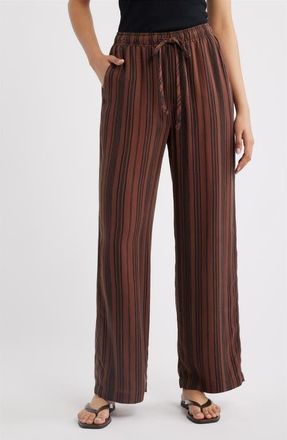 Cloth & Stone Wide Leg Drawstring Pants in Sunset Truffle at Nordstrom, Size X-Large