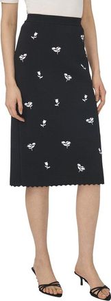 CeCe by Cynthia Steffe Embroidery Midi Skirt