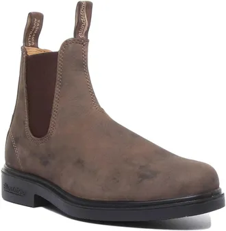 Blundstone 1306 Bootss Rustic Brown Leather Round Toe Chelsea HTAT708