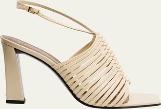 Giuseppe Zanotti Maya Strappy Leather Block-Heel Sandals