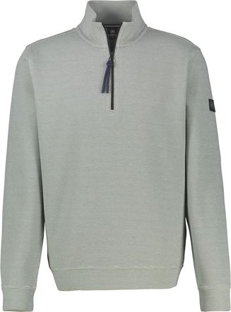 Lerros Sweatshirt LERROS Troyer in Sweatqualit&auml;t aus Strickmaterial, Herren, Gr. 4XL, pearl grau, 90% Baumwolle, 10% Polyester, Sweatshirts Sweatshirt