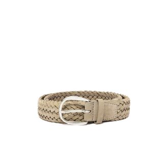 Orciani Cintura intrecciata in camoscio plot - male - Orciani - Belts - Beige - 100 CM - Accessories
