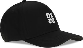 Dsquared2 Mens Logo Baseball Cap Nero Cotton Hats E Hairbands