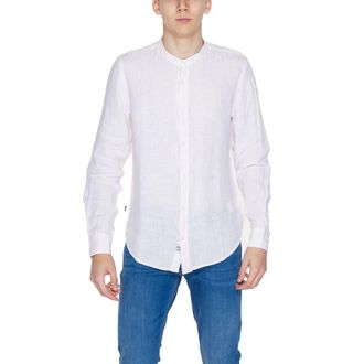 Blauer Mens Linen Shirt Casual Style - Light Grey - Size EU 48 (Mens)