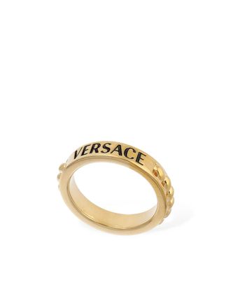 Versace Metalen ring met logo