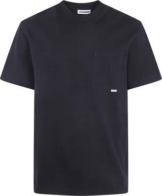 Jil Sander T-shirt met borstzak - Heren - T-shirts - Zwart - L - Katoen - Tops