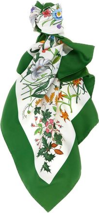 Gucci White La Famiglia Floral Scarf