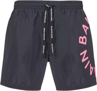 Balmain Logo-print zwemshorts - Heren - Strandmode - Zwart - L - Badmode