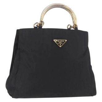 Prada Pre-owned Vintage Nylon Hand Bag - Dames - Vintage Handtas - Zwart - ONE Size - Nylon - Vintage