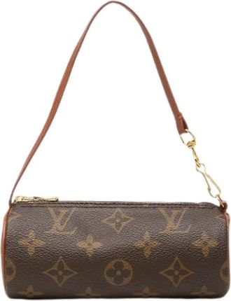 Louis Vuitton Pre-owned Papillon Pochette - Dames - Vintage Schoudertas - Bruin - ONE Size - Leer - Vintage