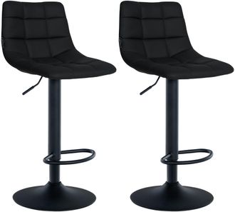 Clp Clp - Juego De 2 Taburetes De Bar Jerry En Polipiel Negro Negro