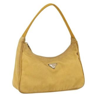 Prada Pre-owned Vintage Nylon Handtas - Dames - Vintage Schoudertas - Geel - ONE Size - Nylon - Vintage