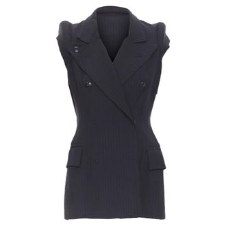 Maison Margiela deconstructed padded shoulder cigarette jacket