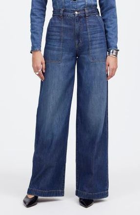 Madewell Airy Superwide Leg Utility Jeans in Lindewood Wash at Nordstrom Rack, Size 26