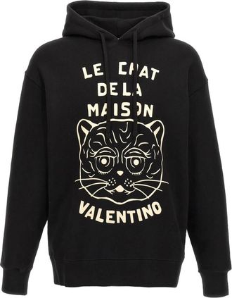 Valentino Garavani Heren, Sweatshirts & Hoodies, Zwart, Maat: XL Katoen